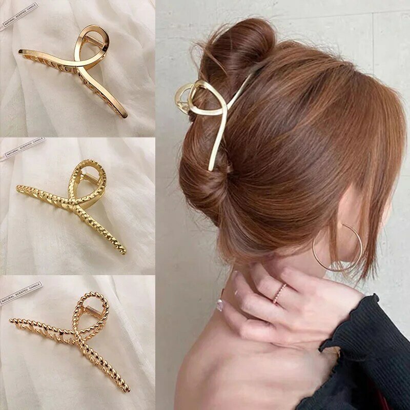 New Pure Color Simple Metal Hairpin Tassel Chic Headdress Bowknot Ladies Hair Catch All-match Hair Accessories