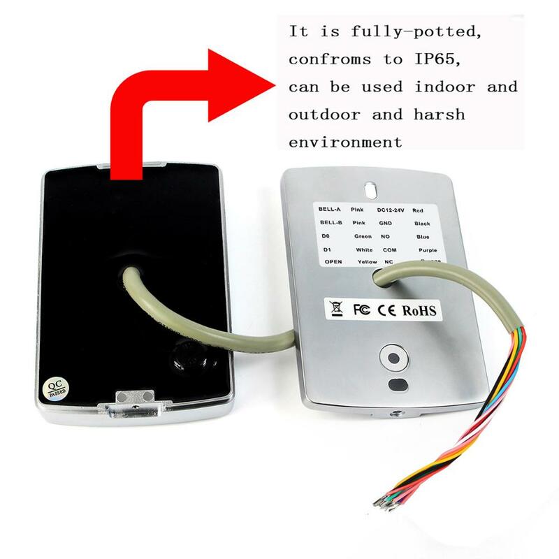 Retekess T-AC04 IP68 Tahan Air Logam RFID Akses Kontrol Pintu Silicon Keypad Keamanan Entri Door Reader RFID 125Khz EM Kartu