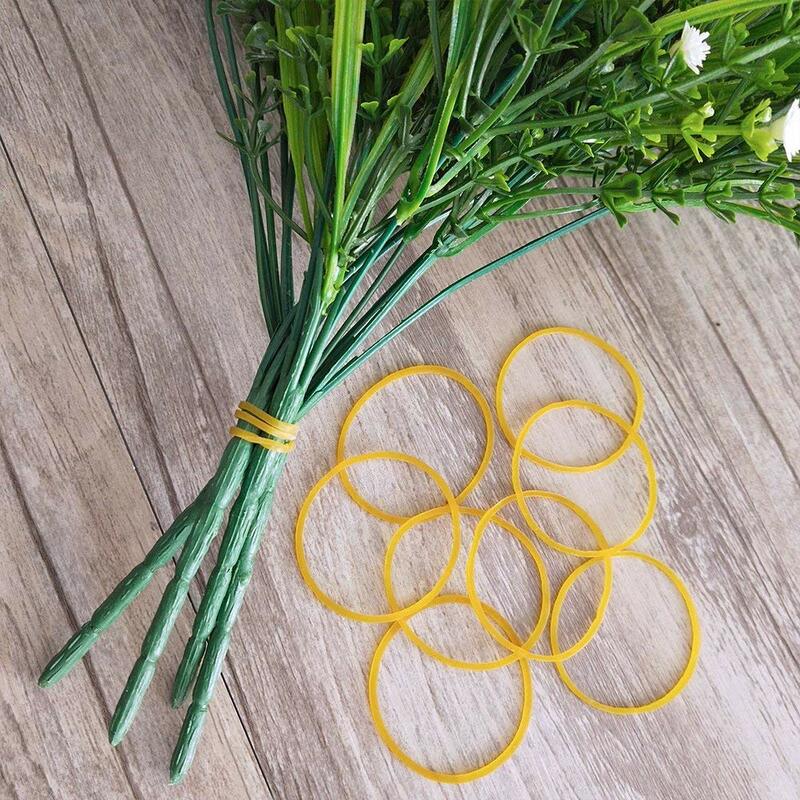 600 Pcs Per Bag Rubber Bands Rubber Ring Band Loop in Yellow Sturdy Stretchable  Band Loop School Office Supplies Stationery