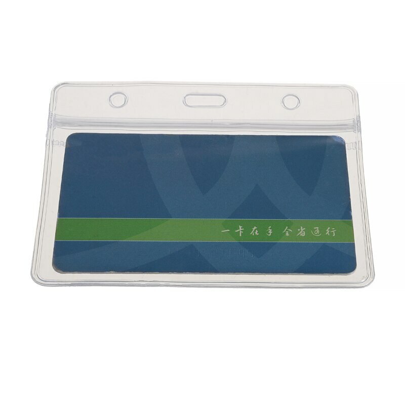 10 Uds. Portatarjetas de PVC transparente, porta tarjetas de trabajo, funda protectora para tarjetas de crédito, resistente al agua para material escolar