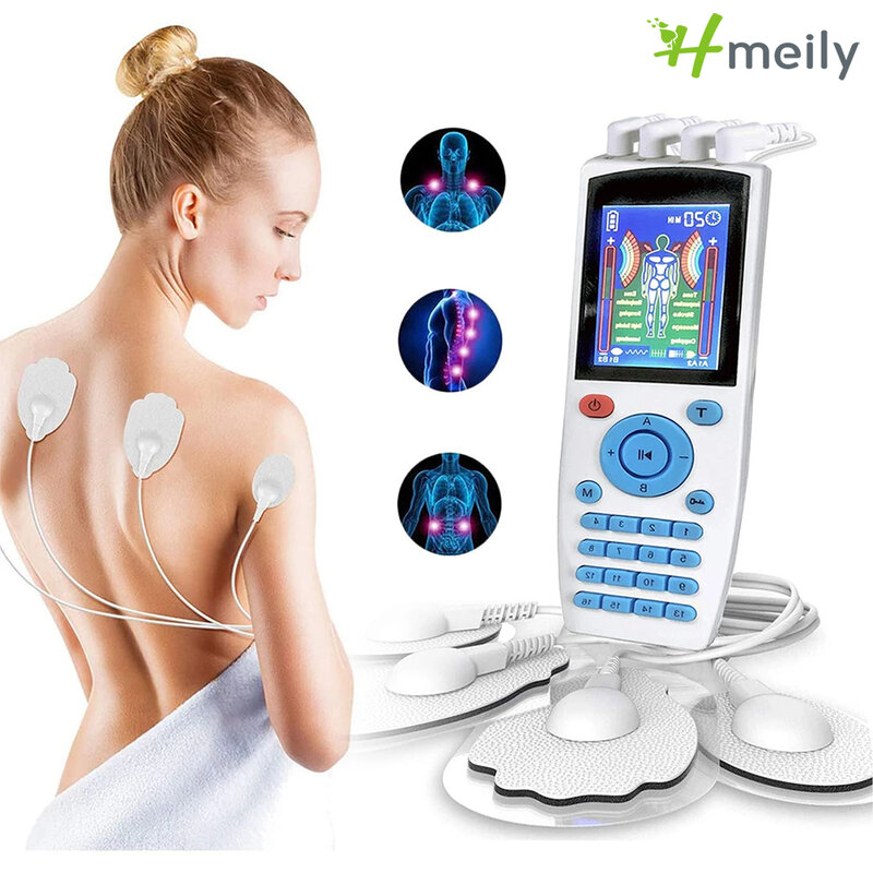 16 modo ems elétrica dezenas máquina acupuntura massagem corporal digital fisioterapia massageador estimulador muscular electrostimulator