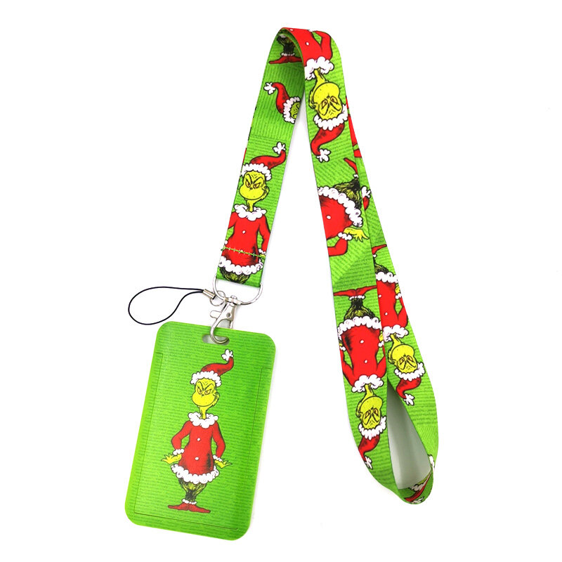Vrolijk Kerstfeest Mode Lanyard Id Badge Houder Bus Pass Case Cover Slip Bank Credit Kaarthouder Strap Kaarthouder