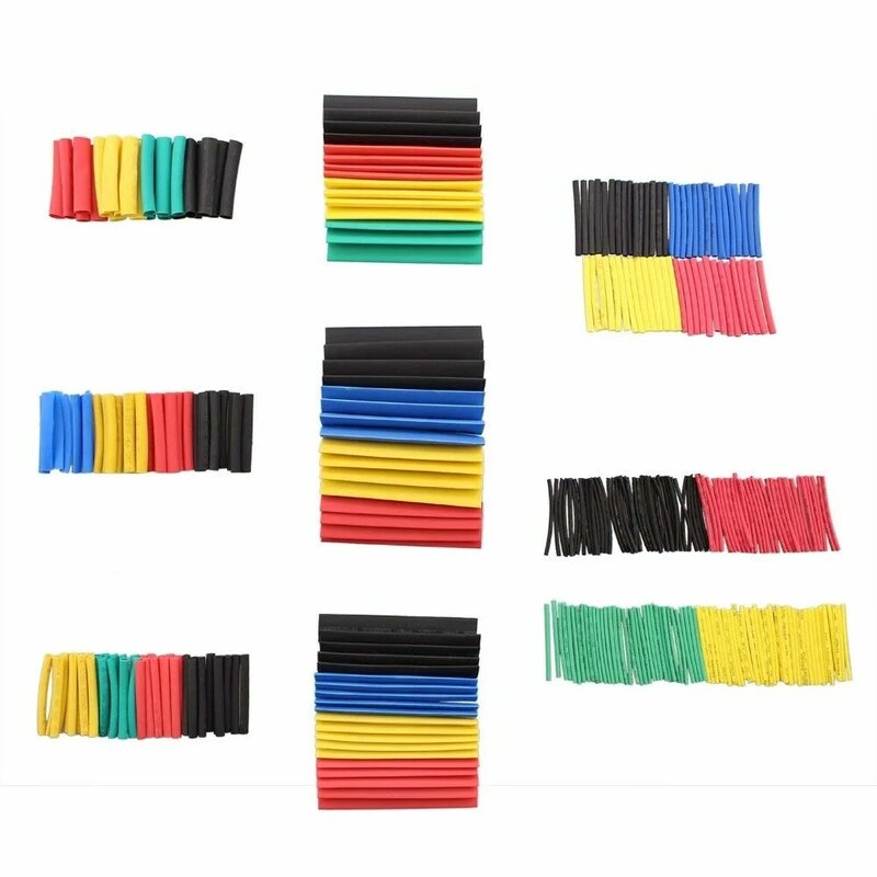 Tubi termorestringenti da 328 pezzi 5 colori 8 dimensioni Set di manicotti avvolgenti per tubi assortiti tubi termorestringenti combinati