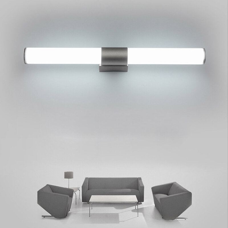 AC85-265V Modern LED Mirror Light 12W 16W 22W Acrylic Wall Lamp for Bathroom Dining Room Corridor Light Tube BD71