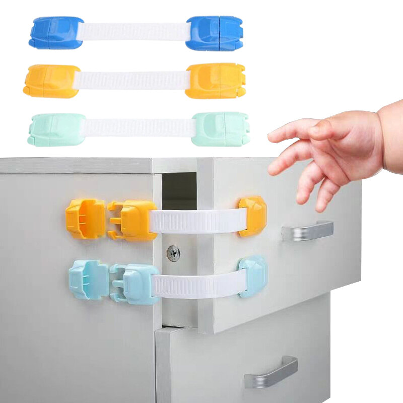 Baby Safety Child Protection Cabinet Drawer Refrigerator Lock Plastic Material Security Lock For Children Cabinet Locks