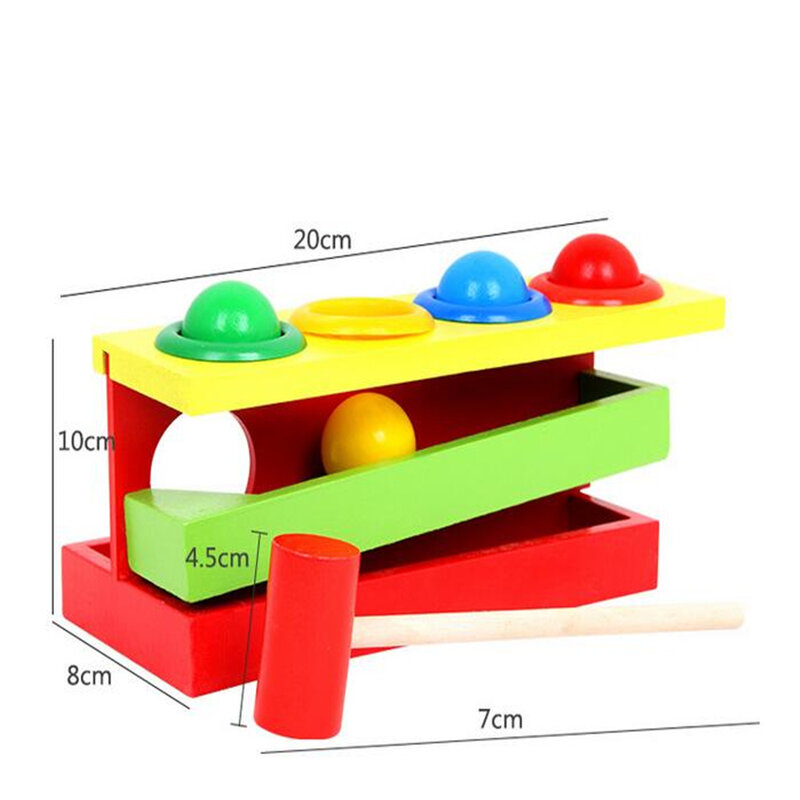 木製マッチングカラーパイルハンドハンマーボールボックスおもちゃ親子インタラクティブおもちゃ早期学習教育赤ちゃんおもちゃ