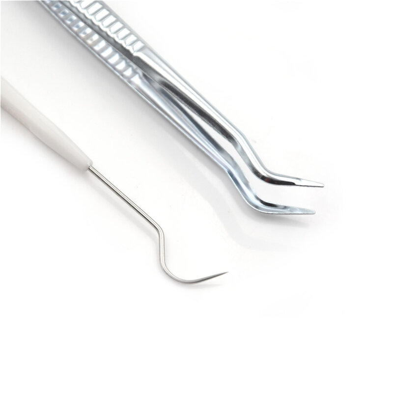 Kit de herramientas dentales de acero inoxidable, raspador de sarro, espejo bucal, herramienta para recoger dientes, raspador para dientes, 3 unids/set