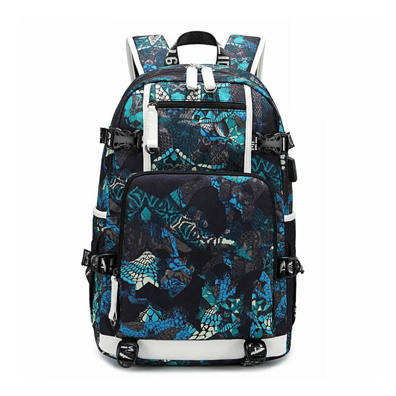 Waterproof Backpacks Oxford Printed USB Travel Backpack Students School Bags for women men Can Custom Logo Image Shoulder Bags