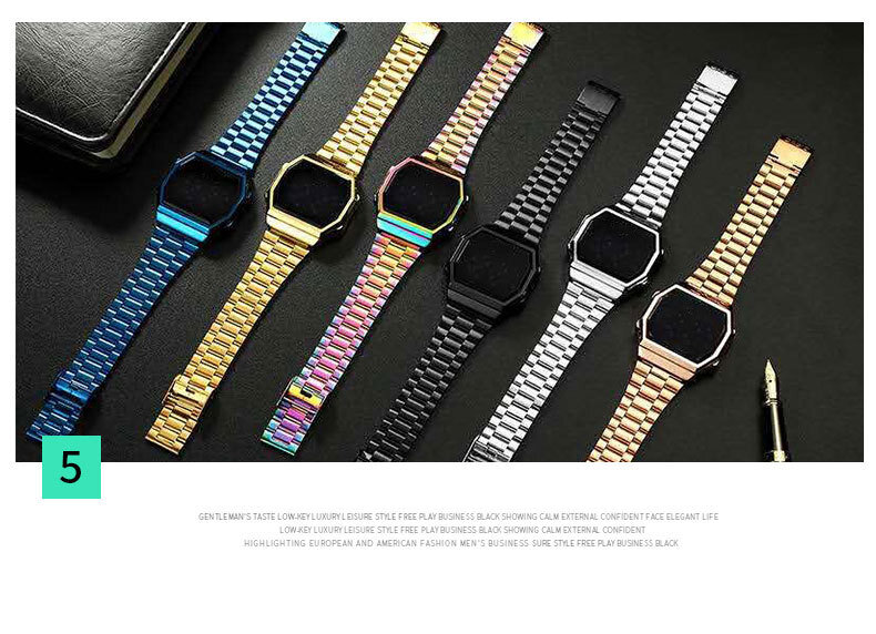 新しいデジタル腕時計多機能平方スポーツ防水腕時計タッチスクリーン電子時計男性女性のファッションのカップル時計