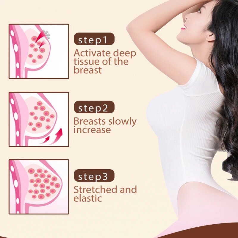 Crème pour agrandissement des seins, 100% efficace, raffermissante, rehausseur, beauté, Massage de la poitrine