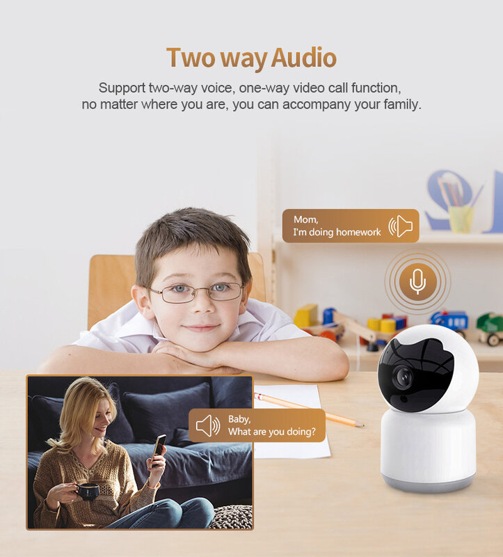 3MP Tuya smart Camera WIFI Wireless Home Security Camera IR Night Vision Audio bidirezionale CCTV sorveglianza Pet Baby Monitor