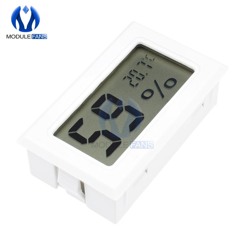 Mini LCD الأبيض ميزان الحرارة الرقمي الرطوبة درجة الحرارة في الأماكن المغلقة مريحة استشعار درجة الحرارة مقياس الرطوبة أدوات قياس