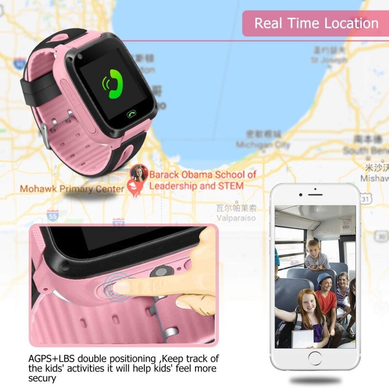 Водонепроницаемые Детские Смарт-часы с микро SIM-картой детская камера Анти-потеря будильник вызов отслеживание Смарт-часы