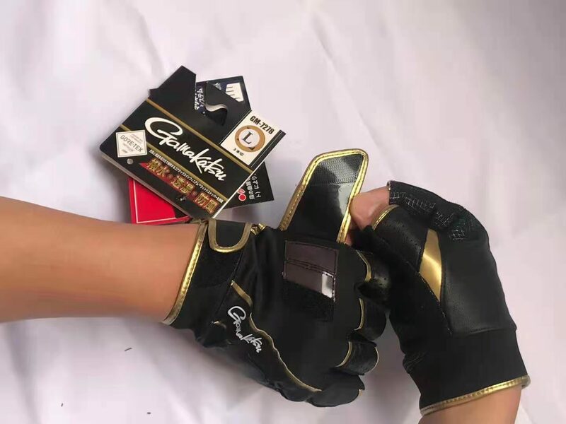 2021, рыболовные перчатки Gamakatsu, из мягкой кожи, Нескользящие, с 3 пальцами, износостойкие перчатки для спорта на открытом воздухе, кемпинга, пе...