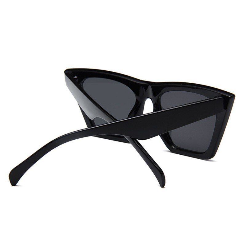 Óculos de sol tipo olho de gato, óculos de sol feminino clássico de Luxo, tipo olho de gato, vintage, da moda, preto, UV400