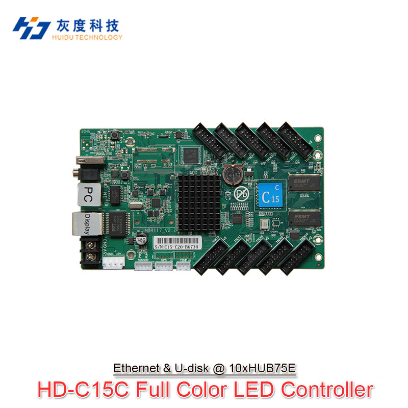 Huidu The 3th Generation HD-C10 C10C C30 HD-C15 C15C C35 C35C of Asynch Full Color LED Screen Control Card Support Mobile App