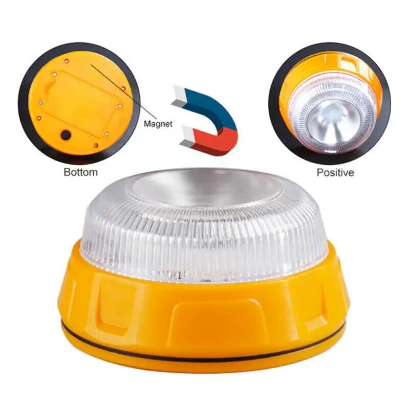 Emergency Light V16 Homologated Dgt Approved Car Emergency Beacon Light Rechargeable Magnetic Induction Strobe Beacon Light