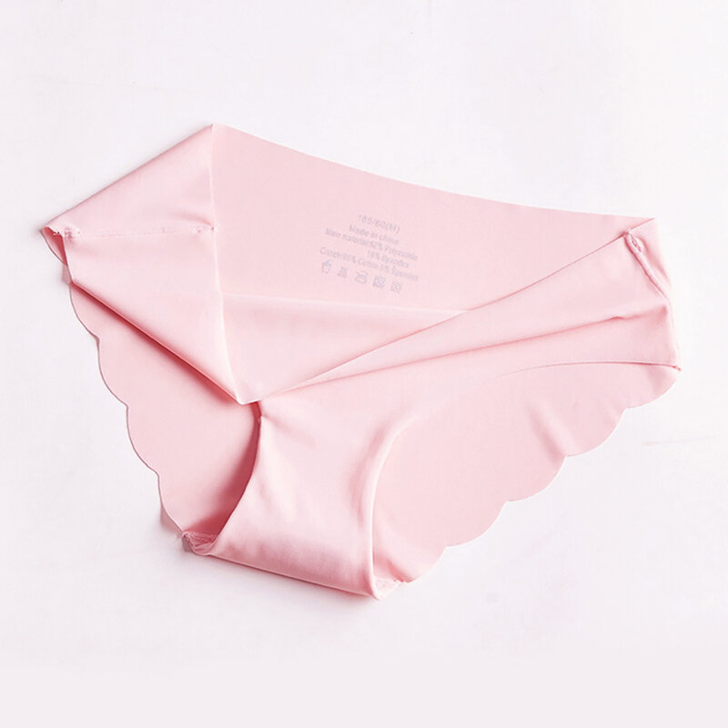 WENYUJH Women Underwear Sexy Ice Silk Seamless Lingerie Panties -piece Sexy Nylon  Low Waist Underpants Briefs