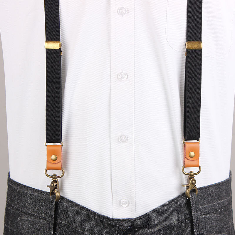 Bretelles réglables vintage pour hommes et femmes, 3 crochets, bretelles pour pantalons, surintendant, mode décontractée, nouveau