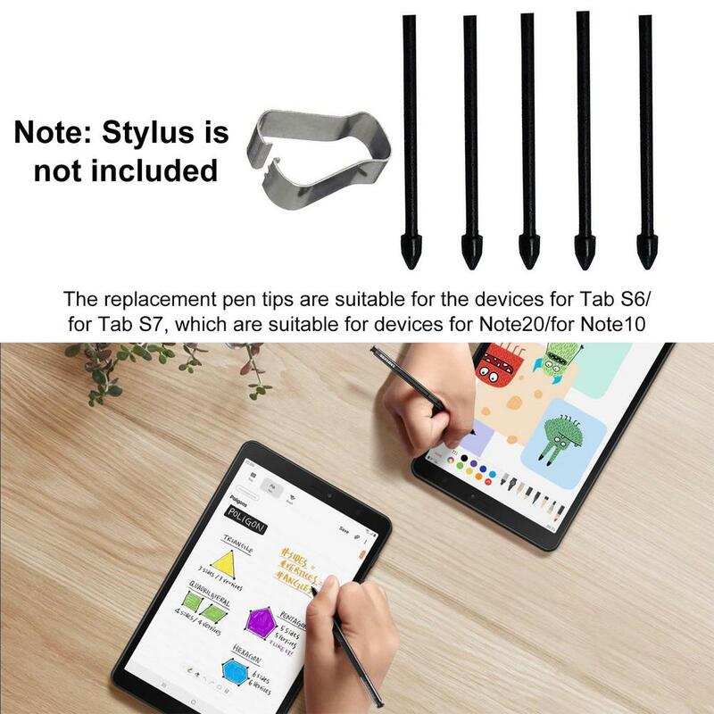 5 pz/set Spen stilo ricarica sostituzione stilo Touch Pen punta Substite pennino per SamsungGalaxy Note20/Note10/Tab S6/Tab S7