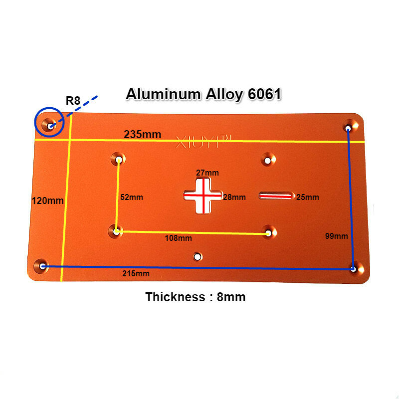 アルミ電気ジグはフリップボードルータ表の挿入プレート見木工作業ベンチ