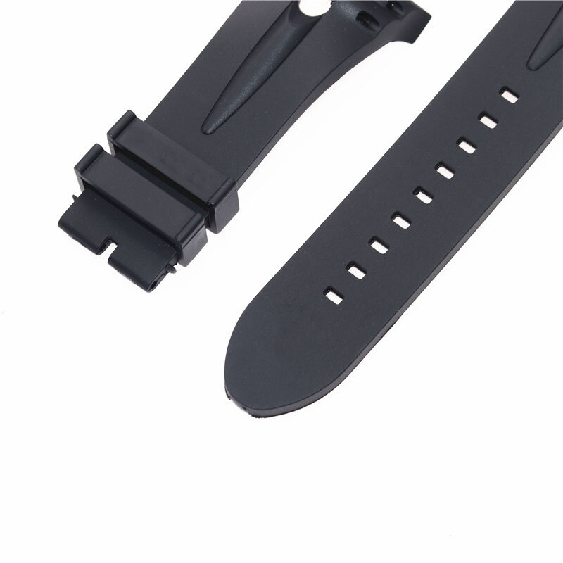 Pulseira de relógio de silicone de 35mm, pulseira para invicta relógios preto e azul, acessórios confortáveis e à prova d'água