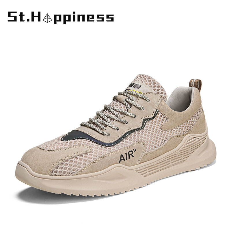 2021 New Summer Men Sneakers Fashion Mesh Sports Sneakers Outdoor Slip-On Walking Shoes Lightweight Soft Casual Shoes Big Size