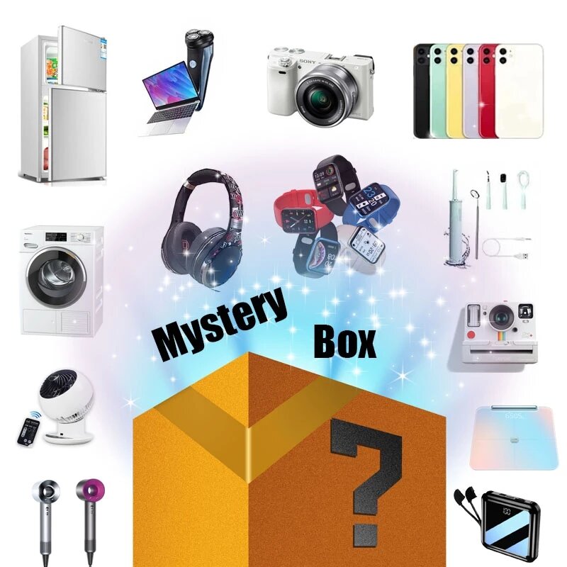 100% Winning Mystery Box Most Popular High Probability  Random Mistery Box  Electronic Digital Product 2022 Christmas Lucky Gift