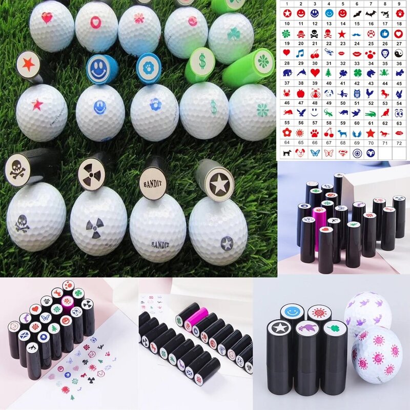 Marcador de bola de golfe, carimbo, selo de impressão, secagem rápida, plástico, multicores, símbolo de acessórios para golf