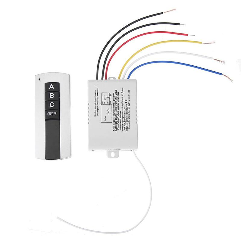 1/2/3 Channel ON/OFF 220V Wireless Remote Control Switch Receiver Transmitter for Lamp Light Electrical Equipments Drop Ship