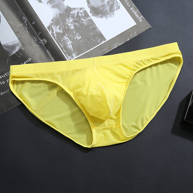 Pakaian Dalam Pria Seksi U Cembung Celana Dalam Pria Sutra Es Transparan Ultratipis Satu Potong Celana Pendek Pria Ukuran Besar Pinggang Rendah Seksi