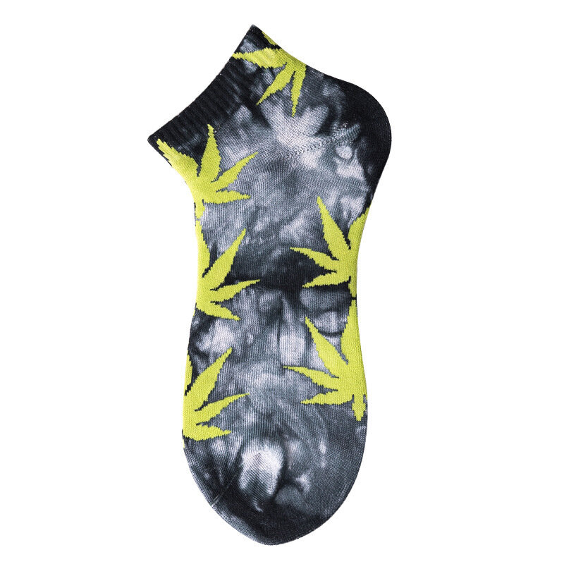 Женские однотонные сетчатые короткие носки горячая распродажа Tie dye смешные мужские носки женские дышащие мужские счастливые носки