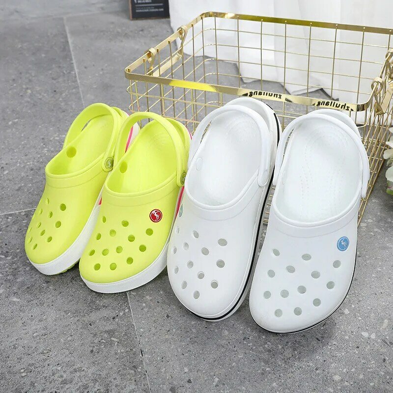 Сандалии Baotou мужские/женские, пляжная обувь, пористые, удобные дышащие, симпатичные Тапочки двойного назначения, лето 2021