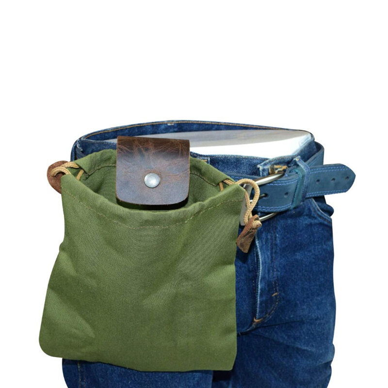 Садовая Сумочка для кормления, холщовая подвесная поясная сумка ручной работы, складной кожаный мешок, водонепроницаемая Портативная сумк...