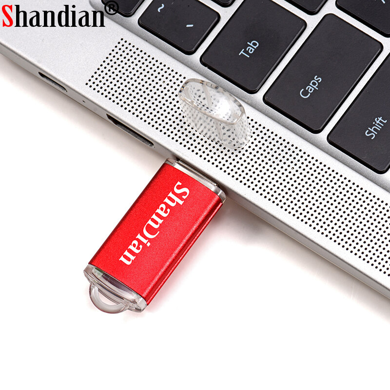 SHANDIAN USB 3.0มินิไดรฟ์ปากกา128GB แฟลชไดรฟ์ USB 64GB Pendrive โลหะแฟลชไดรฟ์4GB 8GB GB 16GB 32GB USB Stick