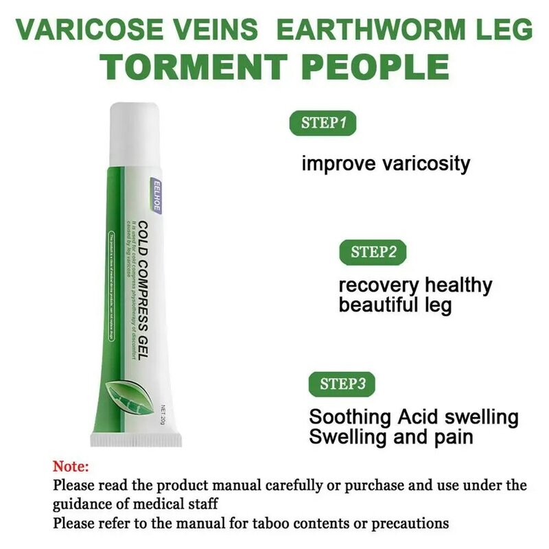 Varicose Vein Cold Compress Gel Phlebitis Vasculitis Swelling Relief Leg Pain Treatment Angiitis Care Varicosity Oint