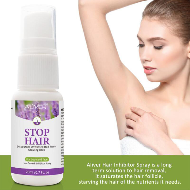 20ml Haar Inhibitor Spray Schmerzlos Haar Stop Wachstum Spray Nicht Reizend Haar Entfernung Spray Für Arme Beine Achseln