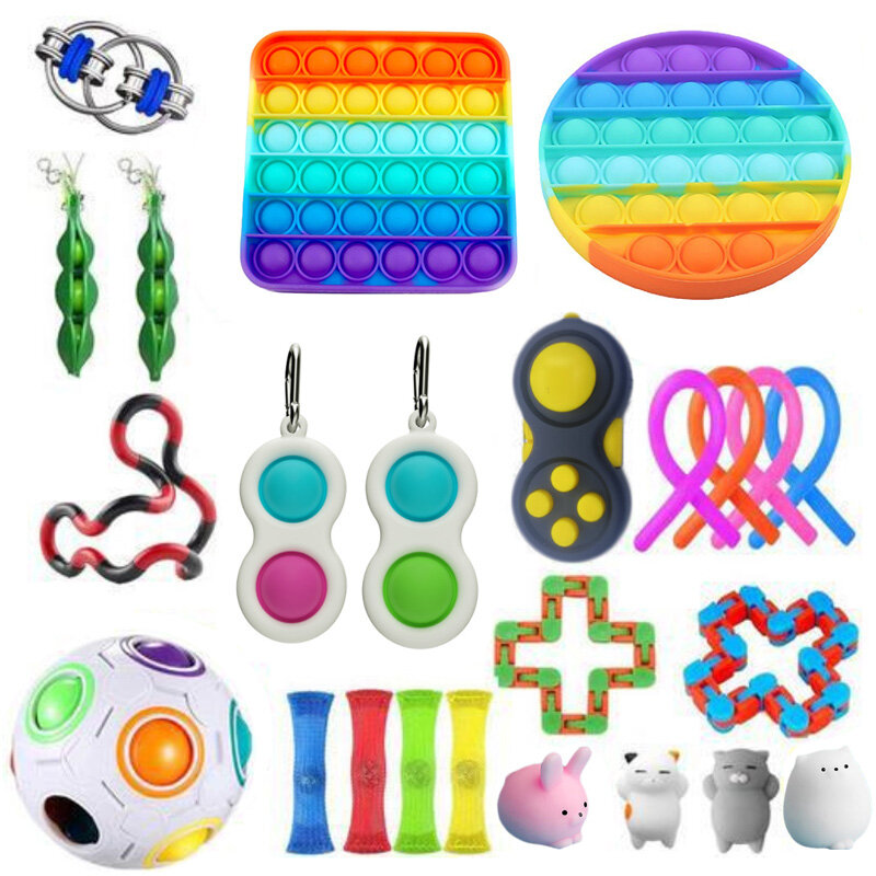 Fidget spopito Toys Anti Stress Set Stretchy Strings fidget Toys Gift Pack Adults Children Squishy Sensory Antistress Relief