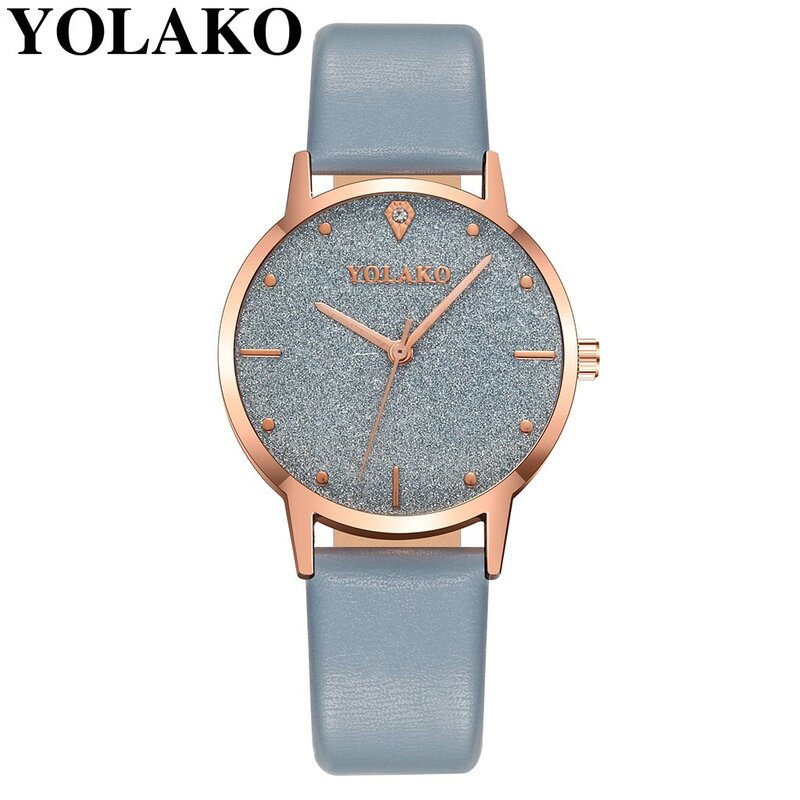 Yolako relógio feminino moderno, relógio feminino simples com pulseira de diamante embutido, quartz, presente