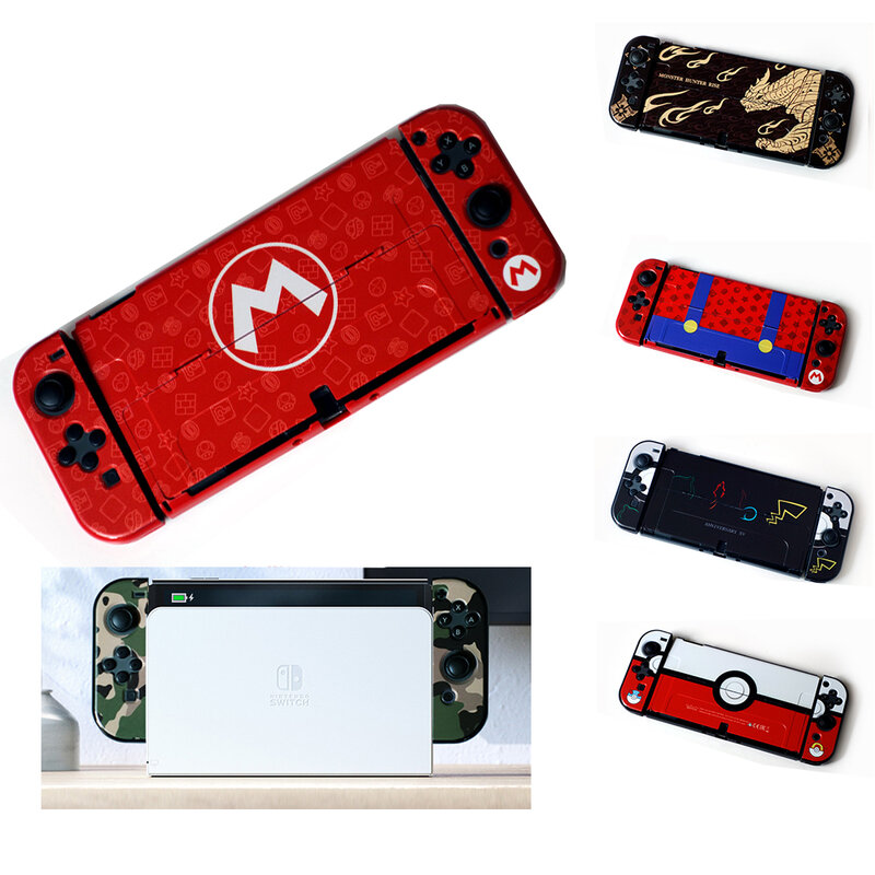 Skin Anti-scratch PC Hard Case Cover Protective for Nintendo Switch OLED Protector Shell Pouch Console JoyCon Game Accessories