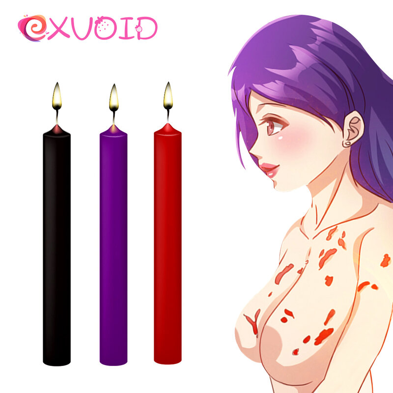 EXVOID-Velas sexuales de goteo para parejas, productos para coqueteo BDSM, juguete sexual SM, vela de baja temperatura, relajación, 3 unids/set por juego