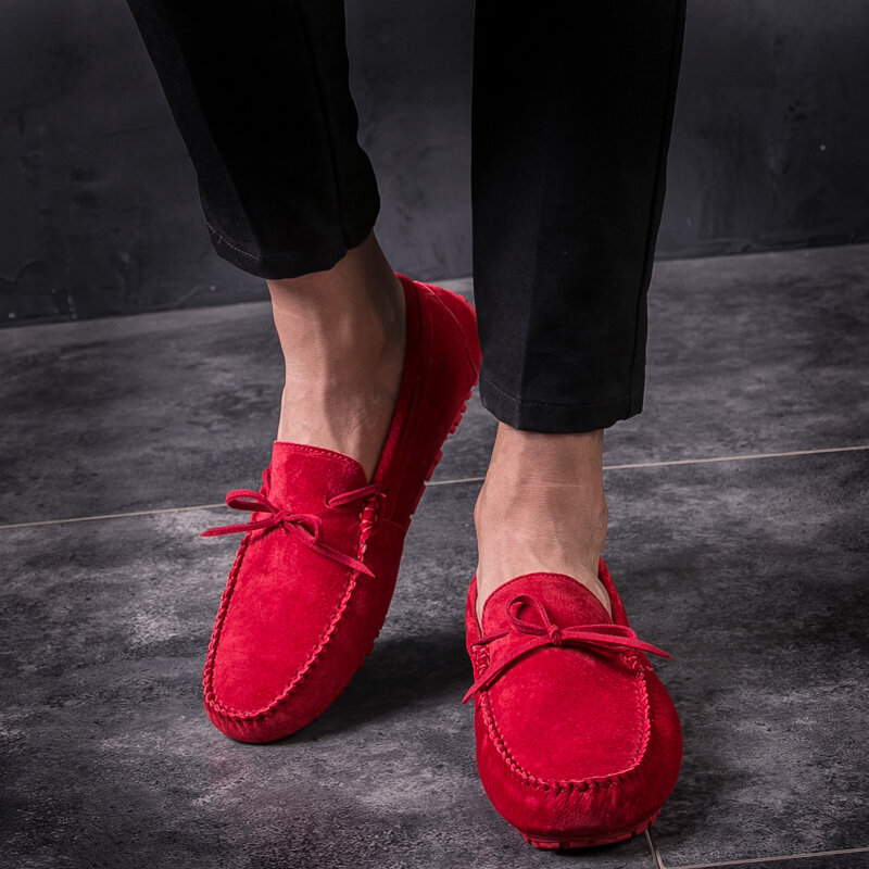 Sepatu Sandal Lembut Musim Panas Fashion Dapat Dipakai Sepatu Kulit Suede Kualitas Tinggi Sepatu Berkendara Gommino Selop Pria 2022