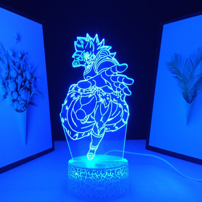 Físico muscular anime figura 3d led night light para crianças presente legal criança quarto decoração luz manga lâmpada de mesa dropship