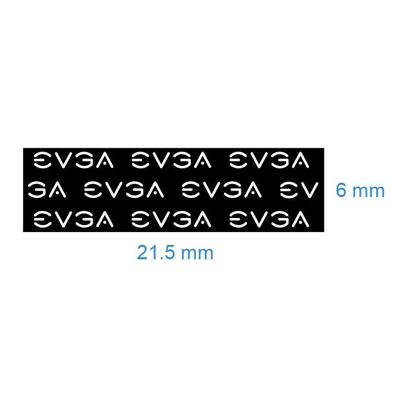180 stücke von 21,5 x6 mm EVGA spröde manipulations beweise label aufkleber V64
