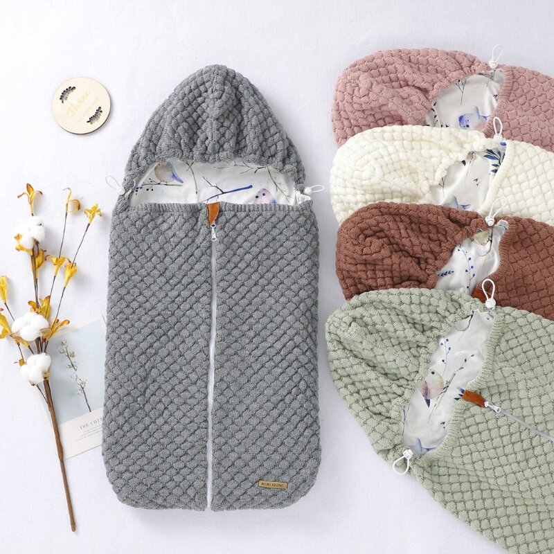 Winter Warme Baby Schlafsäcke Kinderwagen Fußsack Neugeborenen Swaddle Wrap Umschläge Säuglings Schlafsack für 0-12 Monate