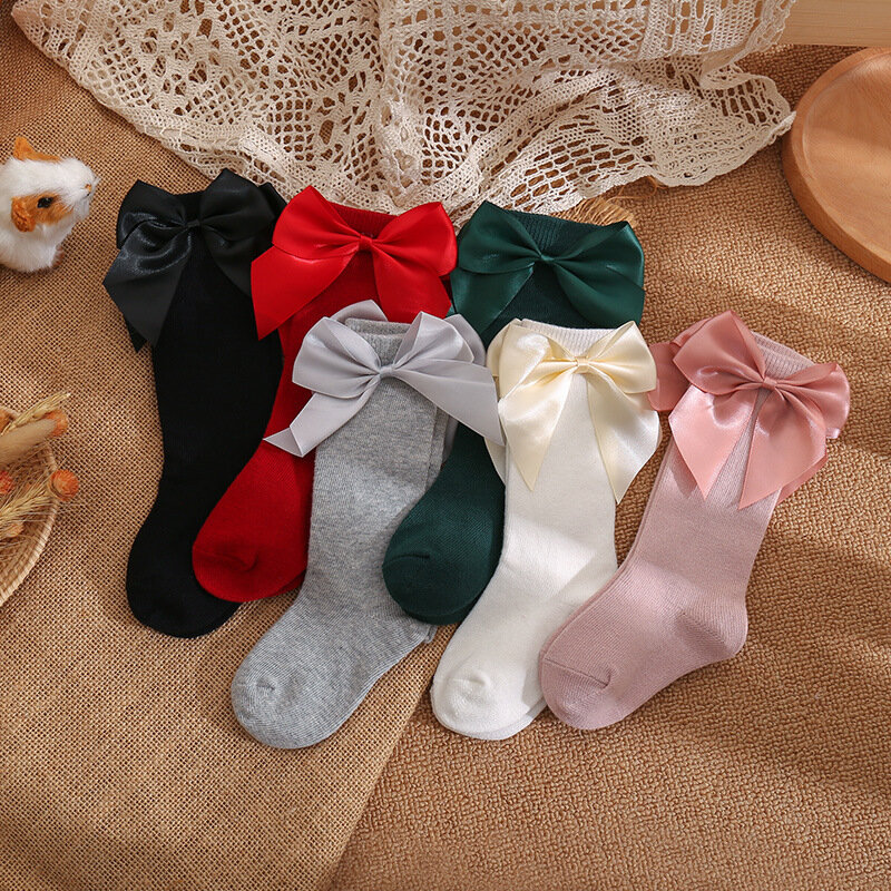 Chaussettes longues en coton pour bébés, résistantes à la dentelle, mignonnes, douces, pour garçons et filles, pour nouveau-nés de 0 à 5 ans