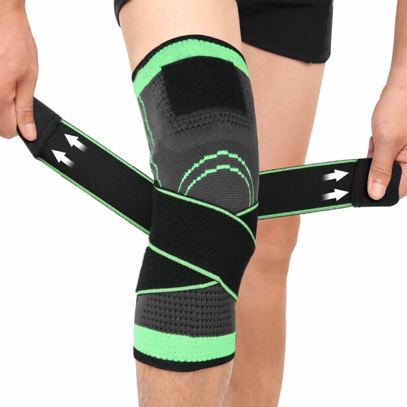 1pc joelho suporte protetor joelheira kneepad joelho almofadas pressurizado elástico cinta cinto para correr basquete voleibol joelheira