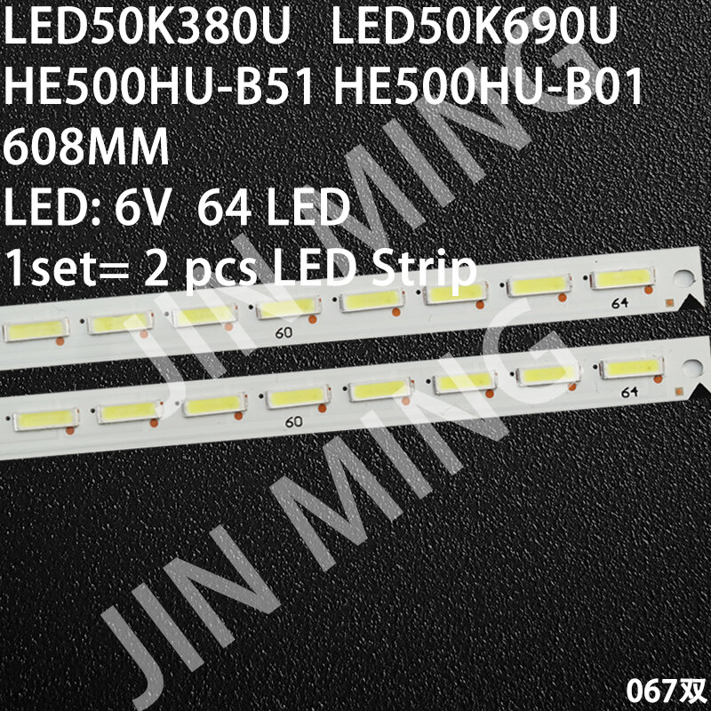 Liquid Crystal Lampu Latar Strip untuk Hisense LED50K380U LED50K690U RSAG7.820.5863 HE500HU-B51 HE500HU-B01 GT-1134017-A