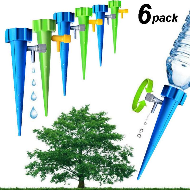 6/12/18PCS Self-contained Auto Drip Irrigation Watering System Automatic Watering Spike for Plants Flower Indoor Household