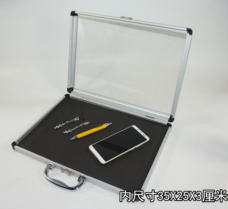 ブリーフケースビジネスolボックスチップハンドバッグのアルミ合金ハードロールpvc透明